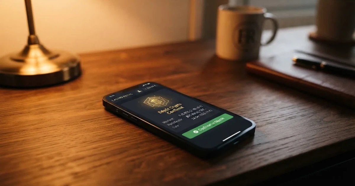 Écran de casino en ligne crypto affichant un dépôt en bitcoin sans introduire de coordonnées bancaires