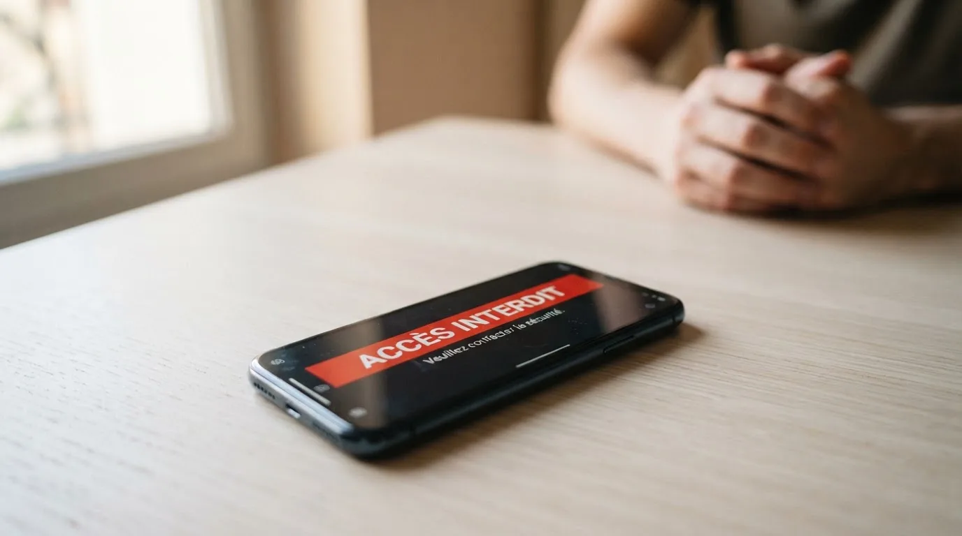Bandeau d'avertissement rappelant l'interdiction du casino en ligne classique en France