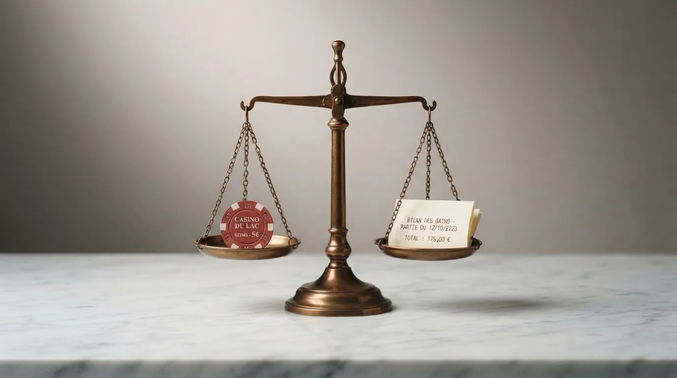 Logo stylisé de l'Autorité nationale des jeux à côté d'un symbole de balance de la justice