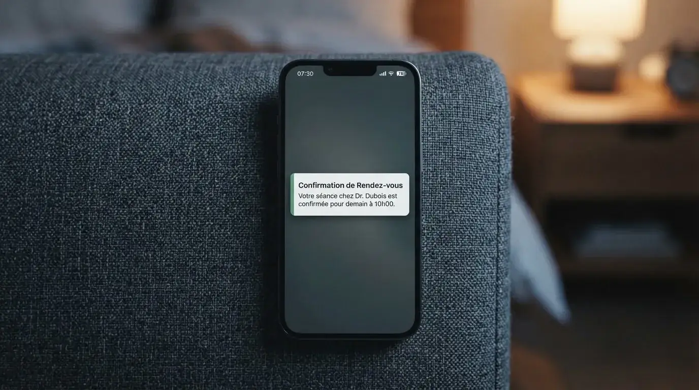 notification de confirmation de retrait affichée sur un téléphone mobile